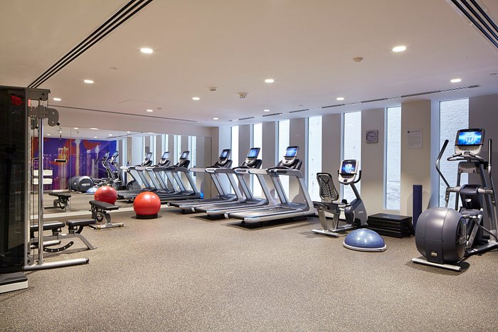 Modern fitness center equipment
